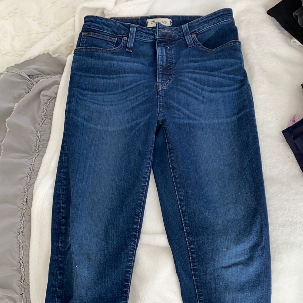 Madewell lightly worn dark wash jeans
